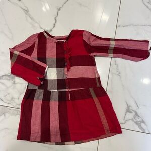BURBERRY Girl Red Dress Size 3